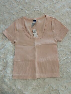 Old Navy Ribbed Scoop Neck Tee - Light Pink